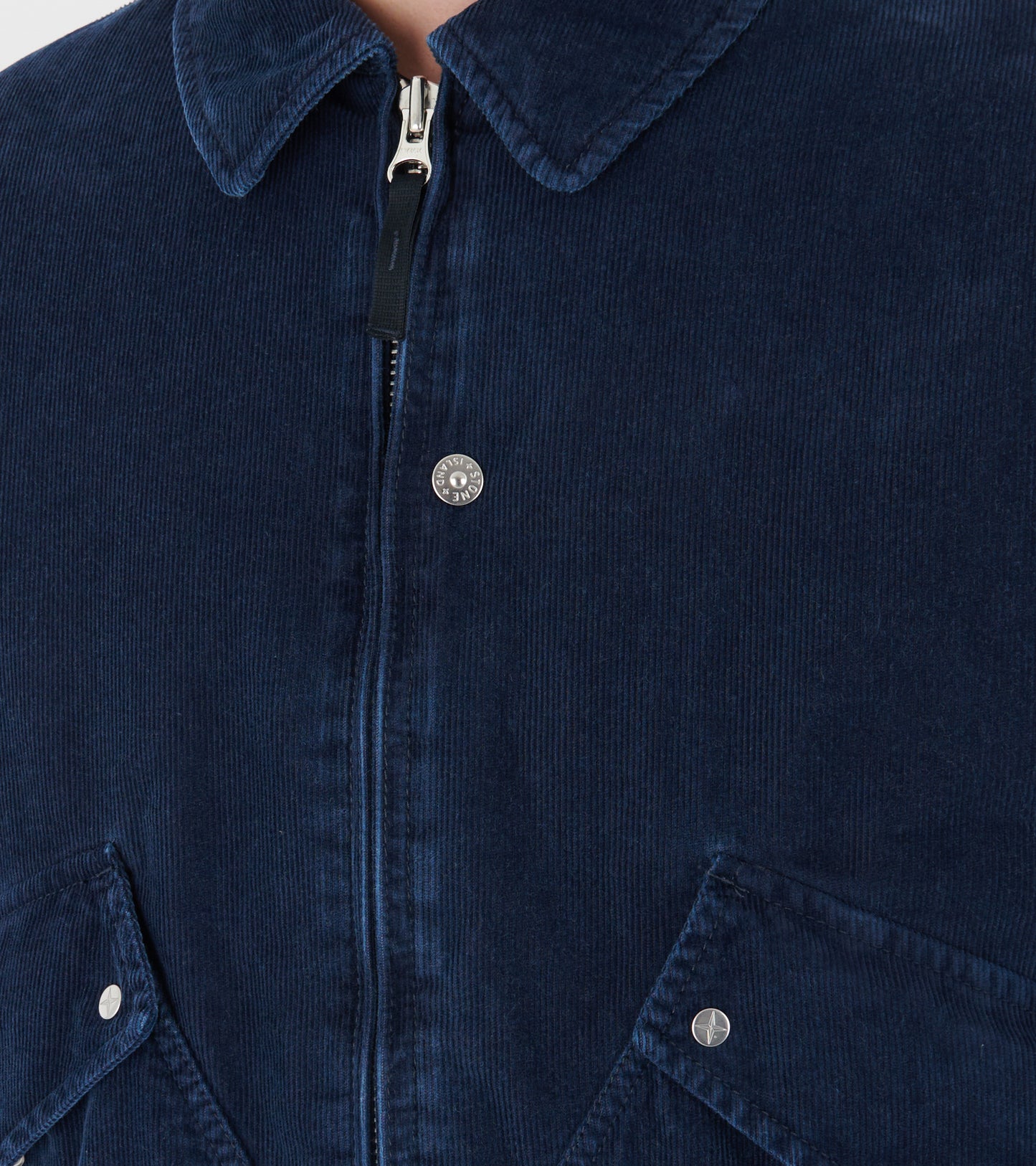 Micro Corduroy Rinsed Padded Jacket Dark Blue