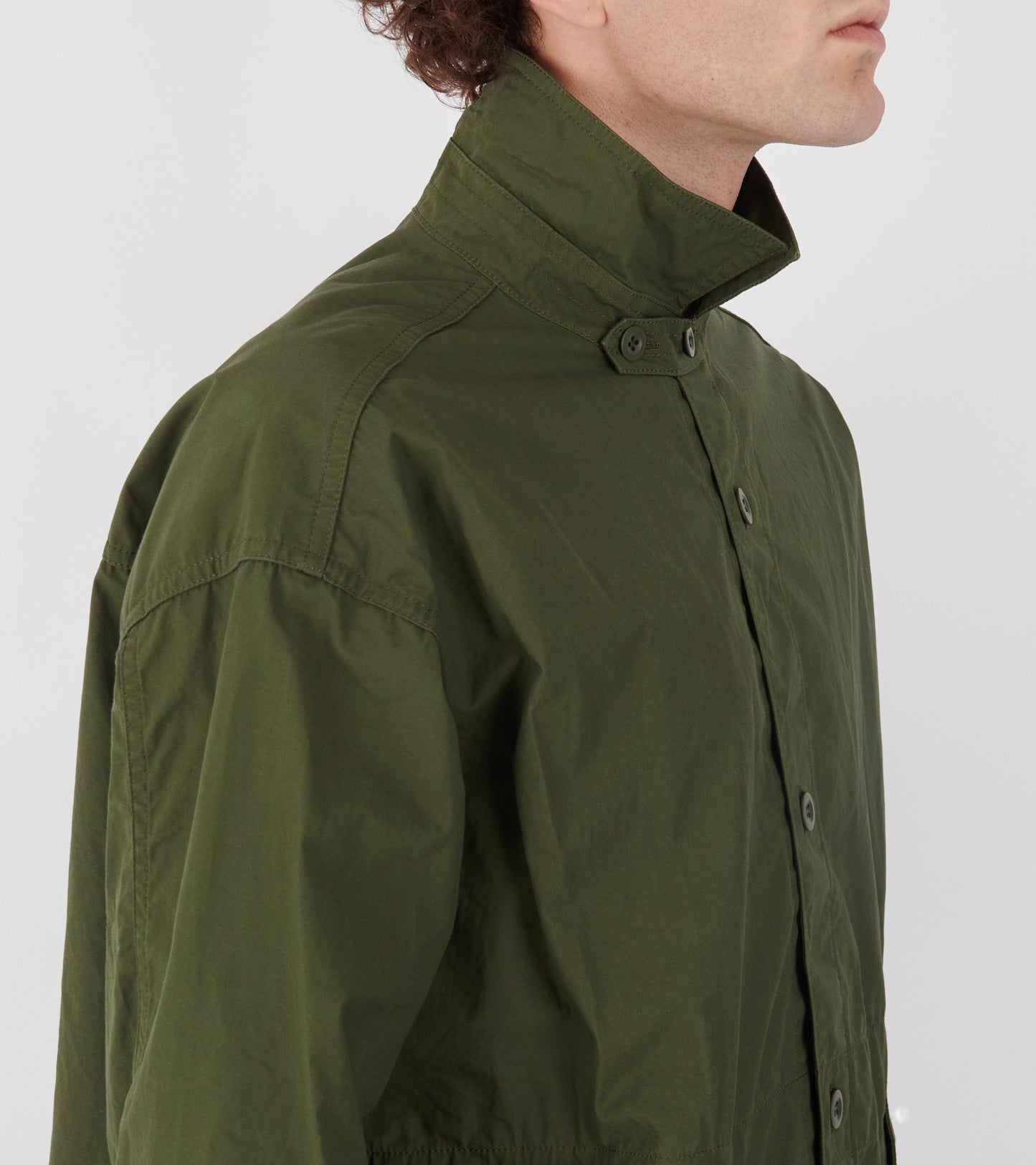 Cotton Overshirt Army Green