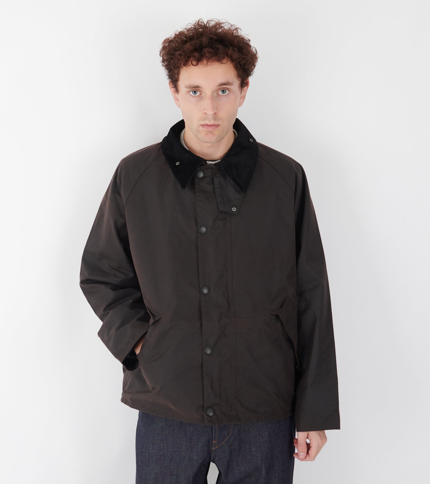 Barbour OS Transport Wax Jacket Brown