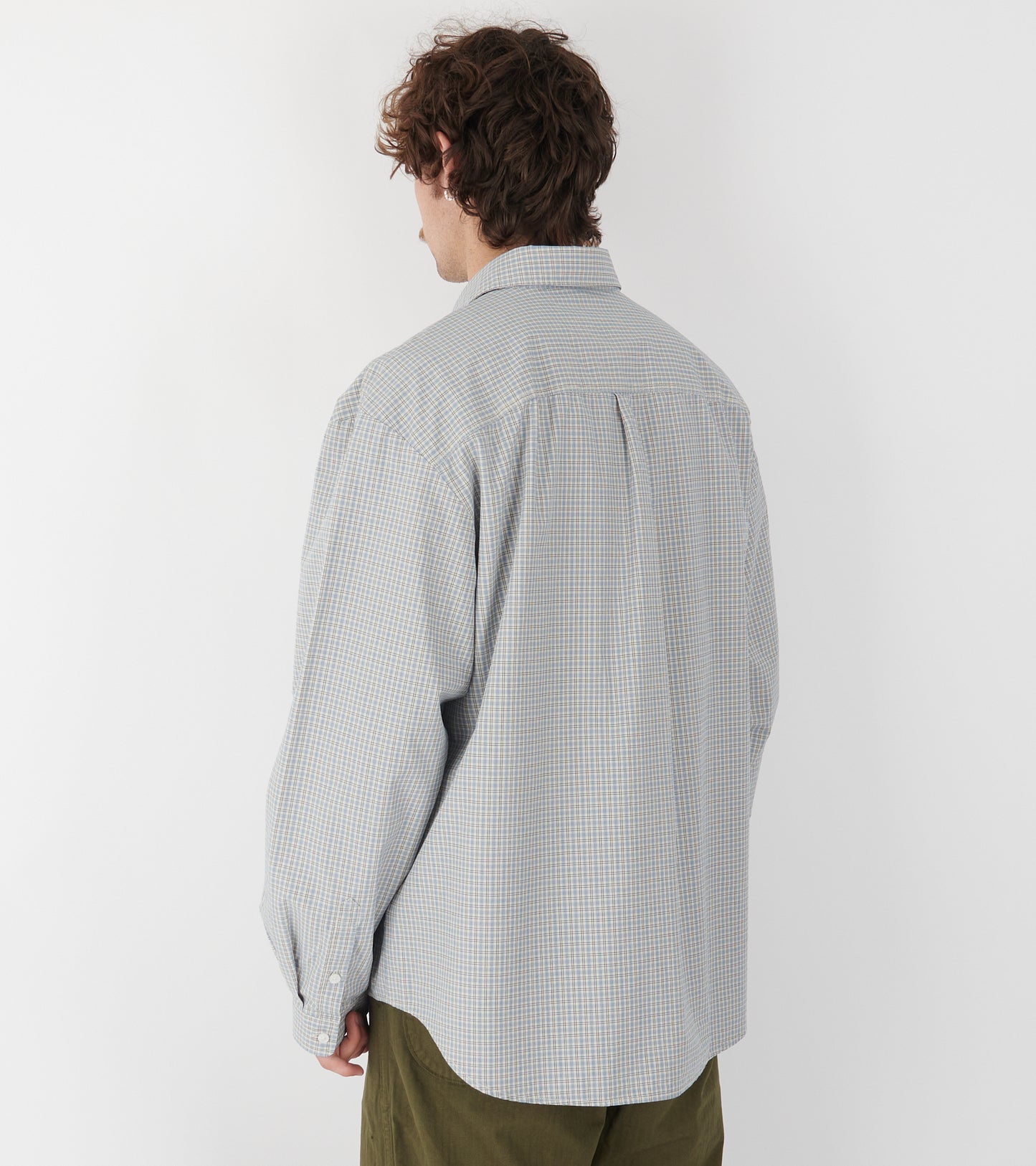 Relaxed Light Check Shirt Blue/Cream