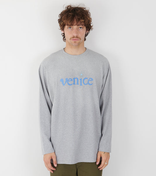 Venice L/S T-shirt Grey Melange/Blue