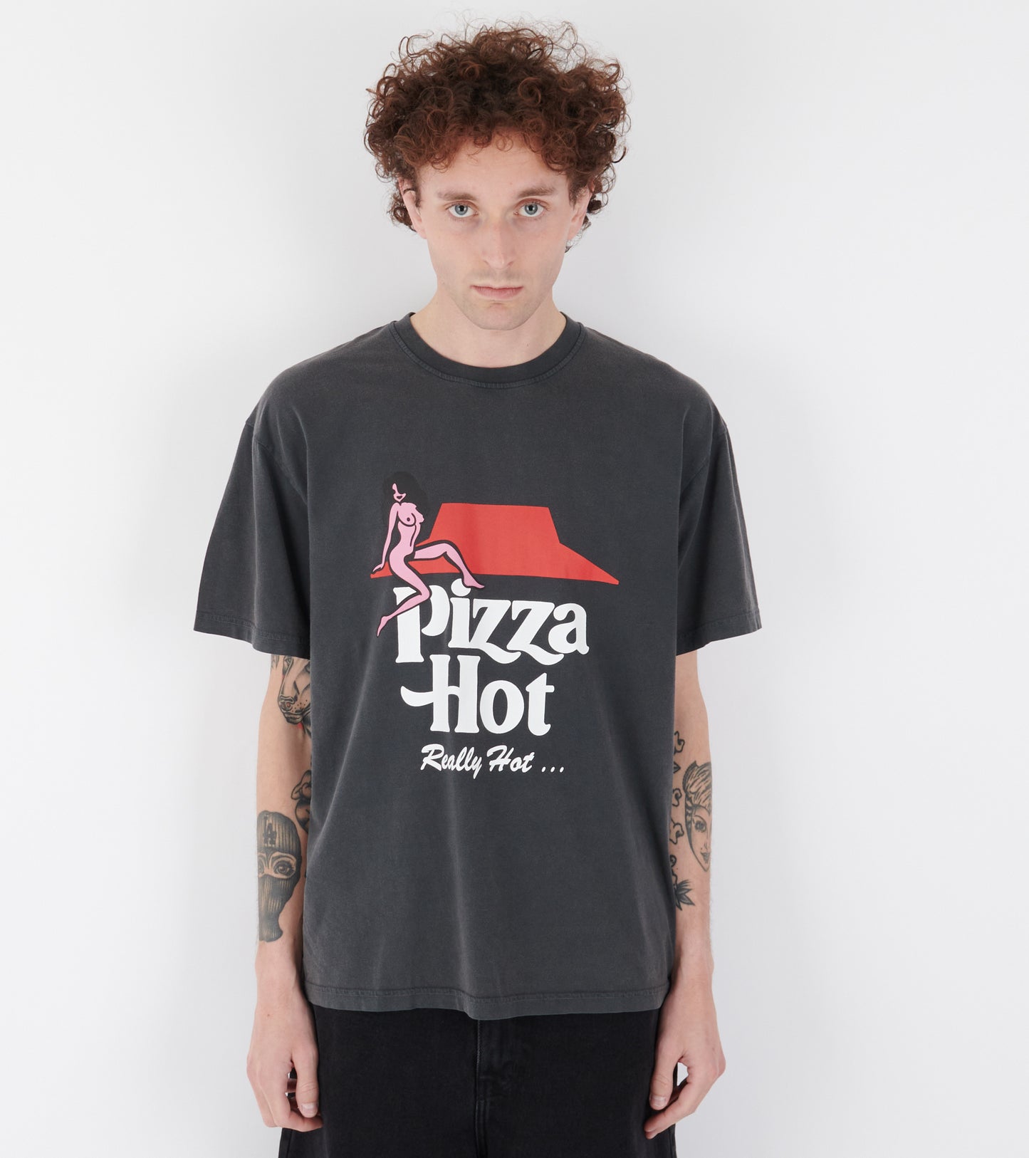 Pizza Hot T-shirt Off-black