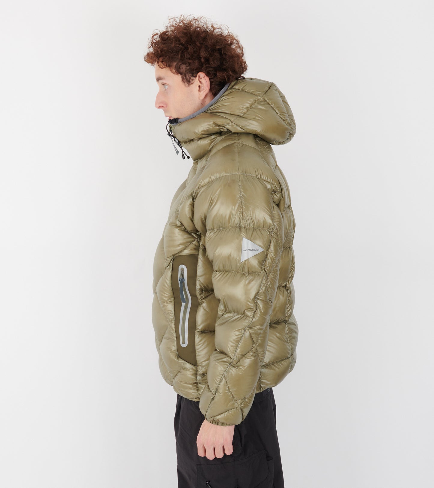 Diamond Stitch Down Hoodie Olive