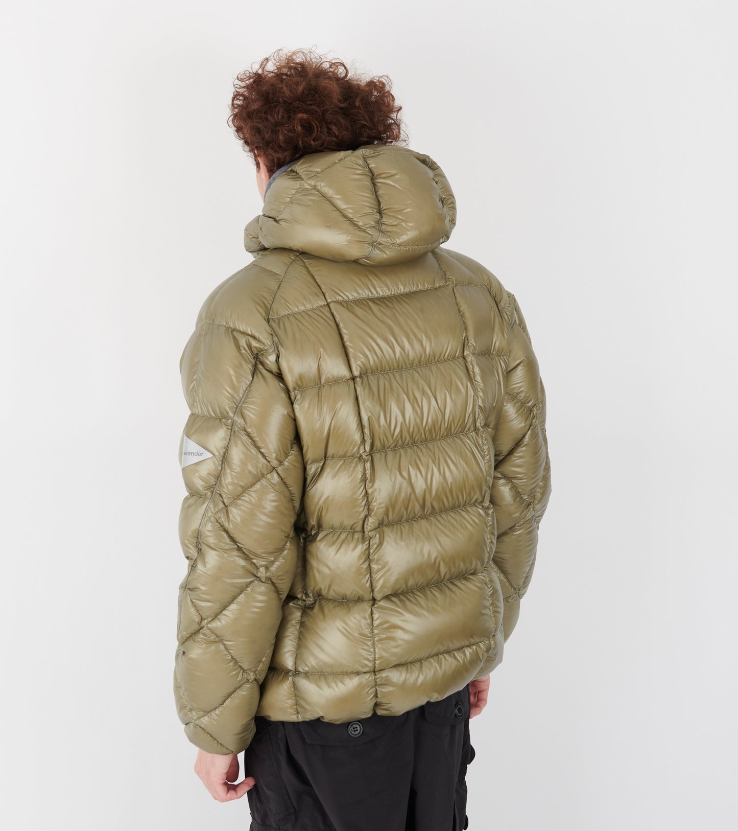 Diamond Stitch Down Hoodie Olive