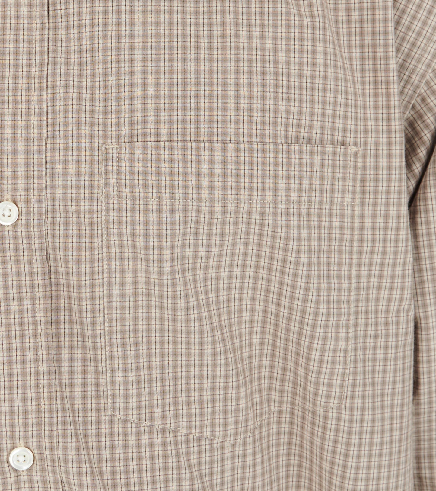 Ole Oversize Poplin Check Shirt Walnut