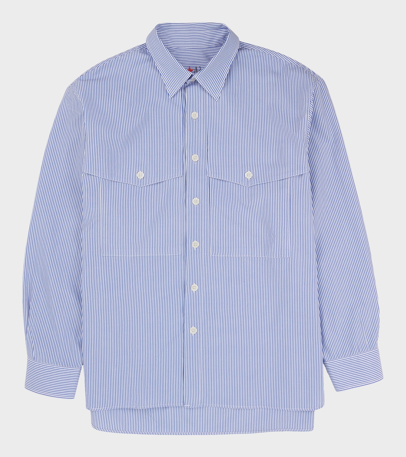 X dr. Adams Note Shirt Blue Stripe