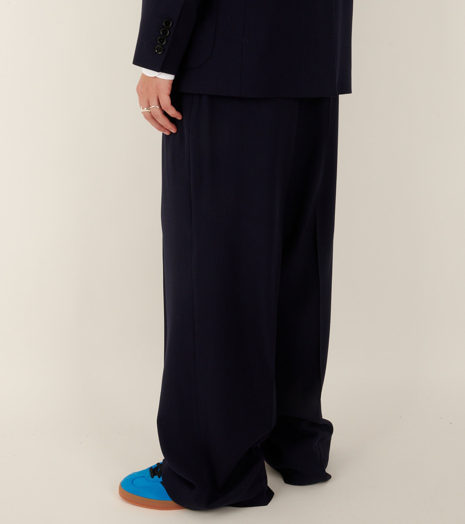 Straight Fit Trousers Night Blue