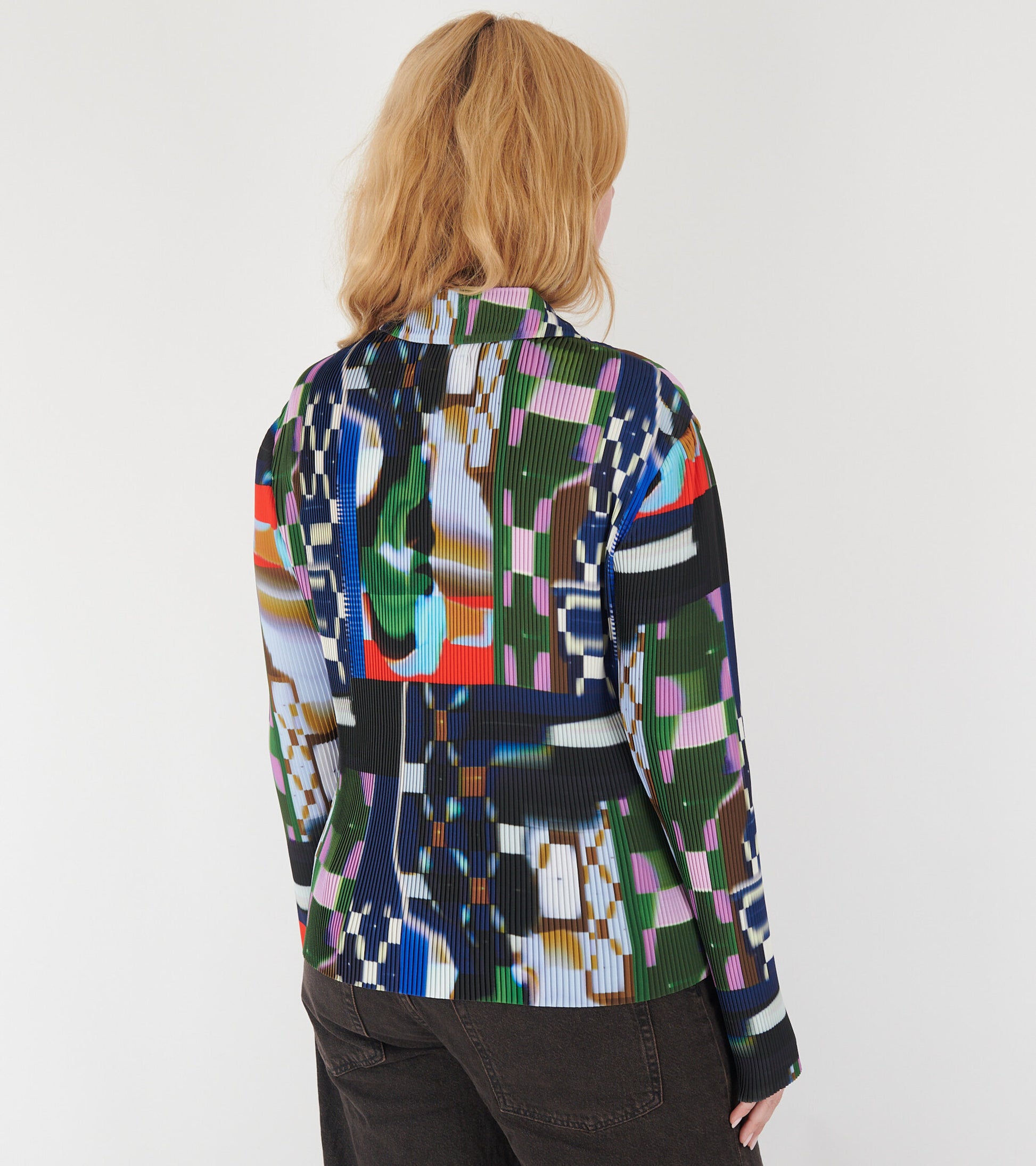 Knight Plisse Shirt Kaleidoscope Tetris
