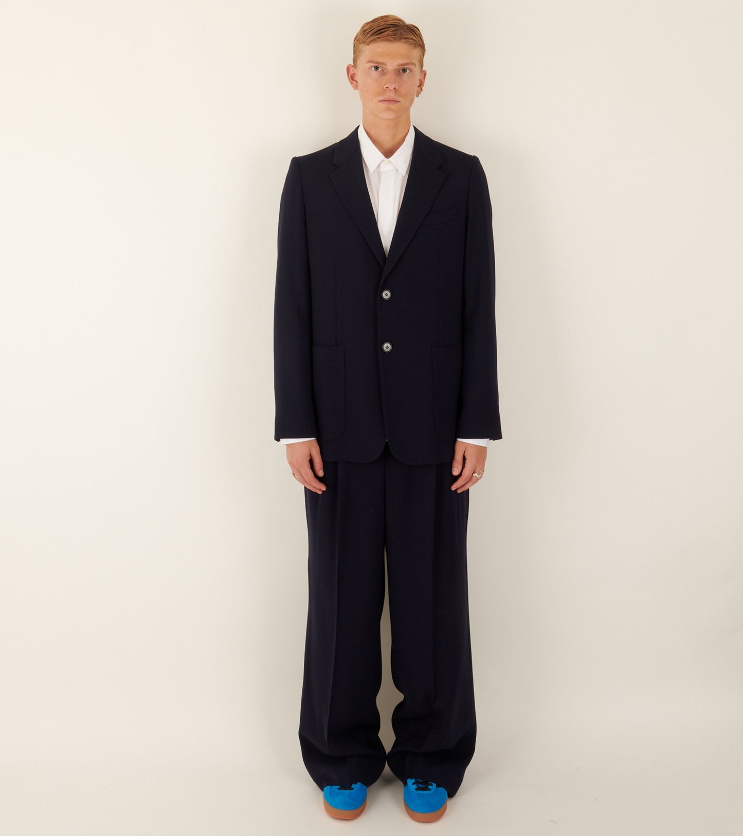 Two Buttons Jacket Night Blue