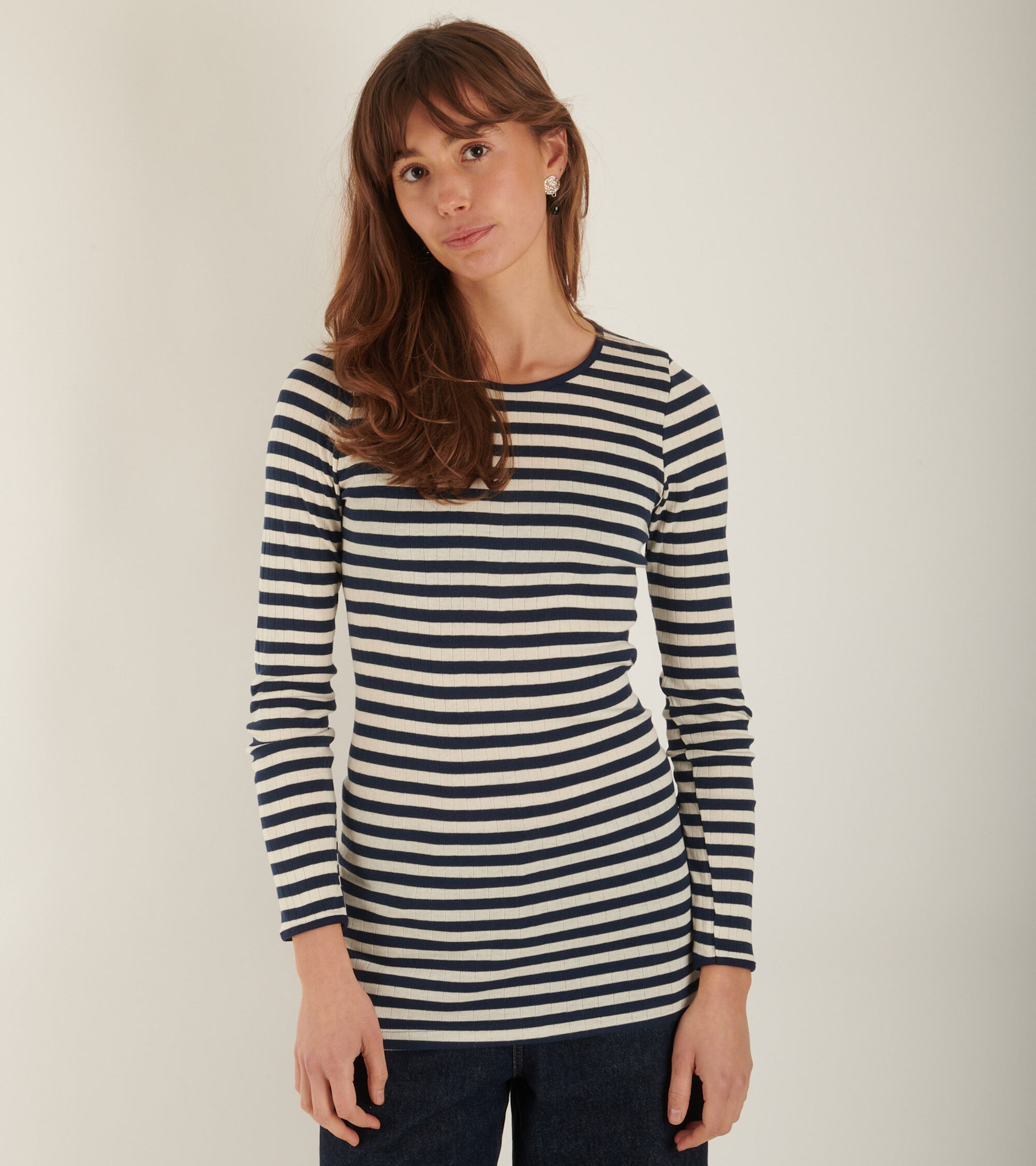 101 Rib Extra Navy/Ecru