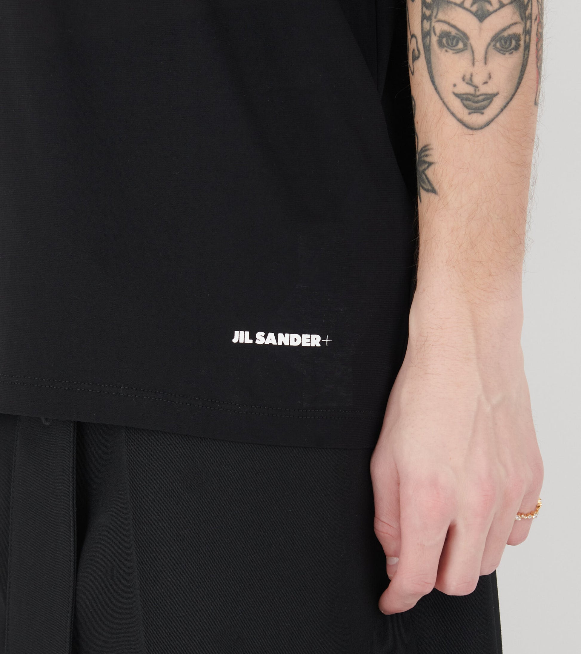 Ultra Light Cotton Crepe T-shirt Black