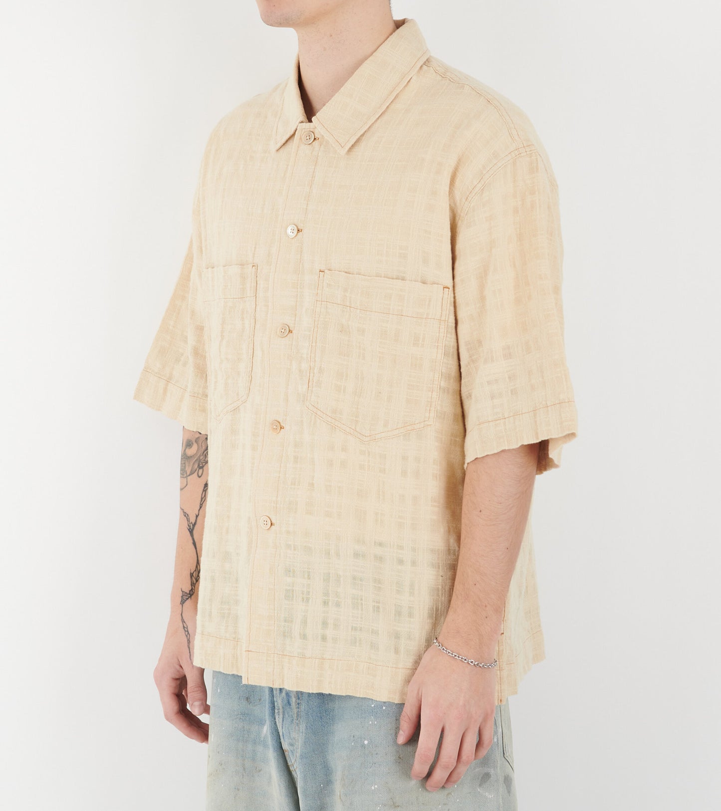 Adam Shirt Beige Contrast