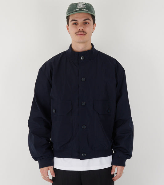 Rib Collar Blouson Navy