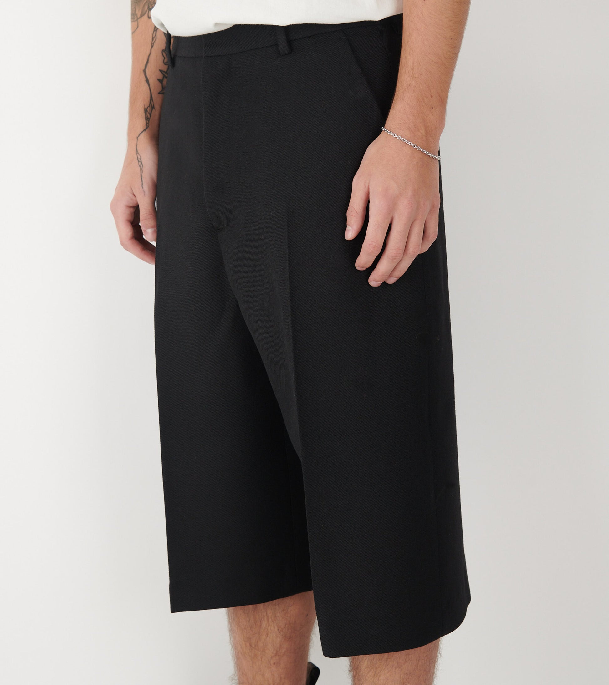 Tailored Wool Shorts Black
