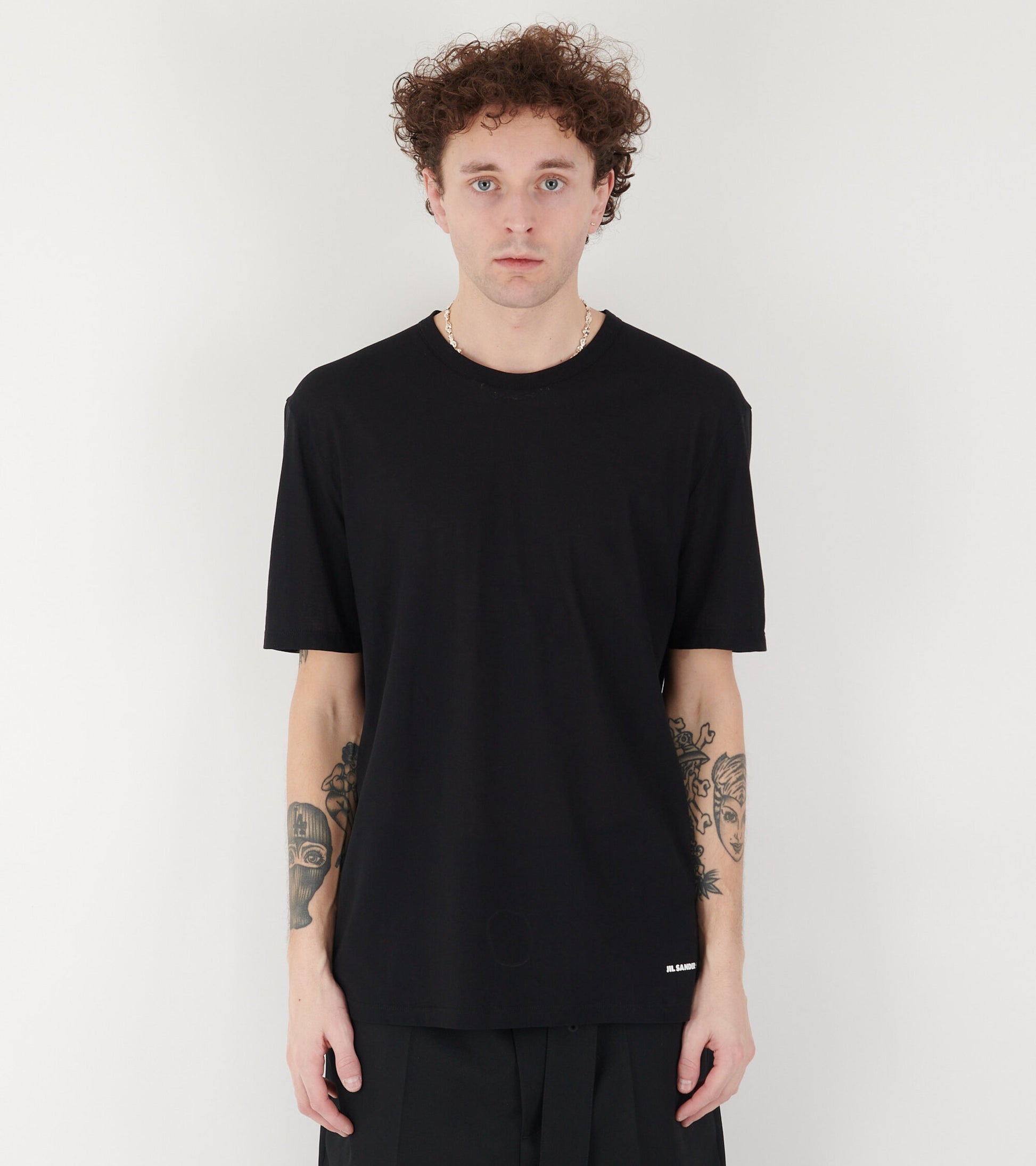 Ultra Light Cotton Crepe T-shirt Black