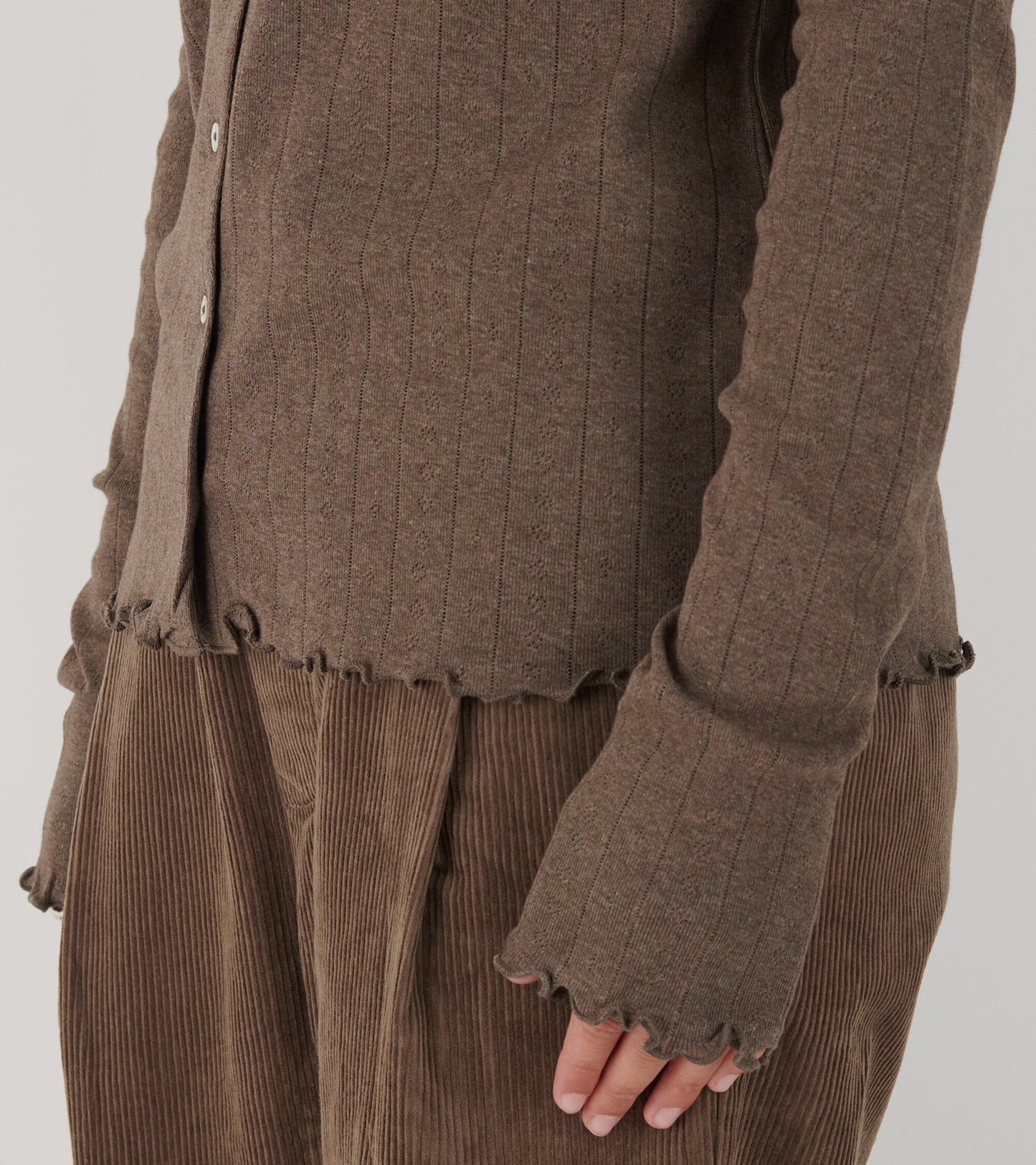 Edie Cardigan Brown Melange