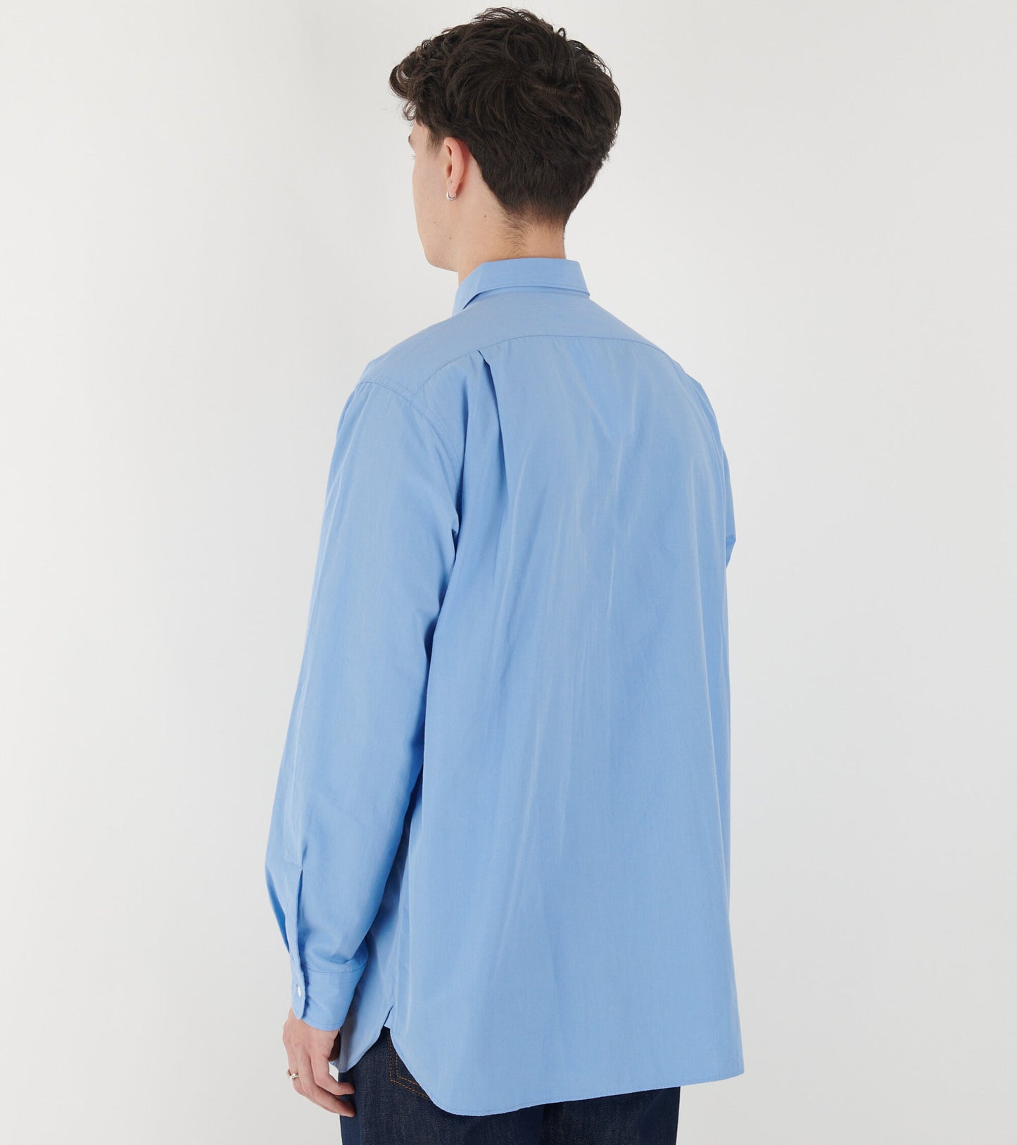 Regular Collar Wind Shirt Sax