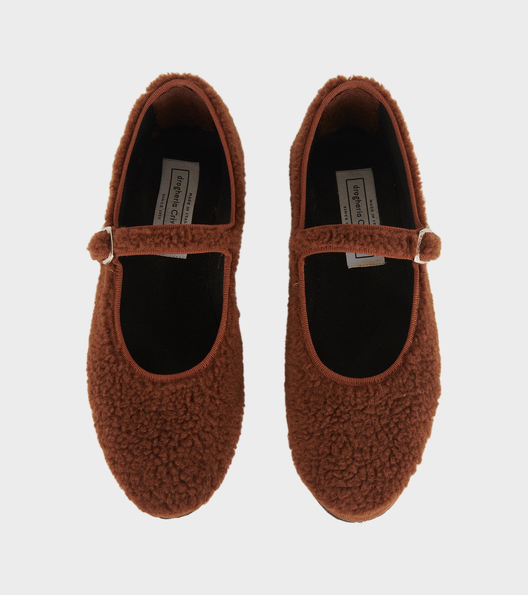 Wool Mary Jane Ballerina Brown/Brown