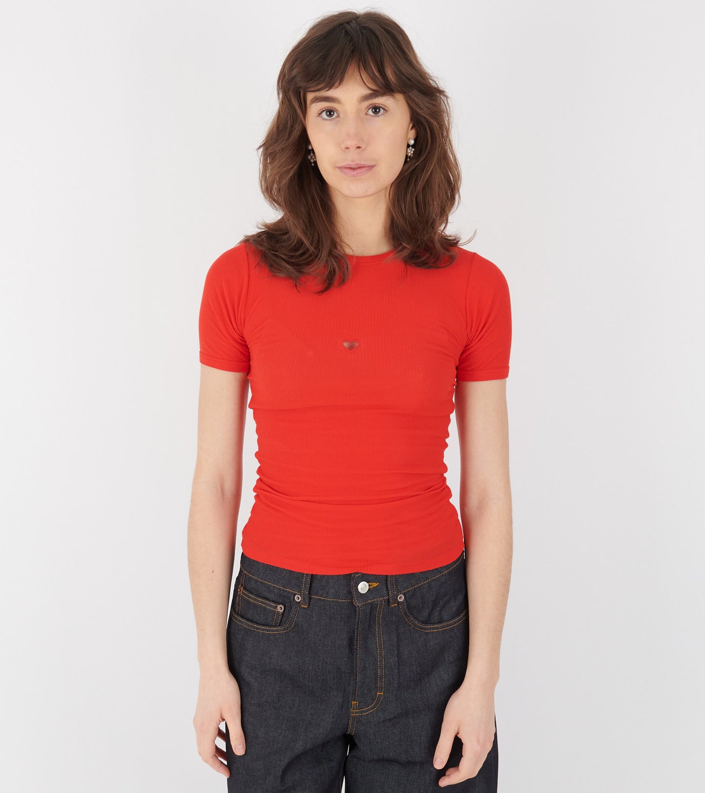 S/S Heart T-shirt My Red