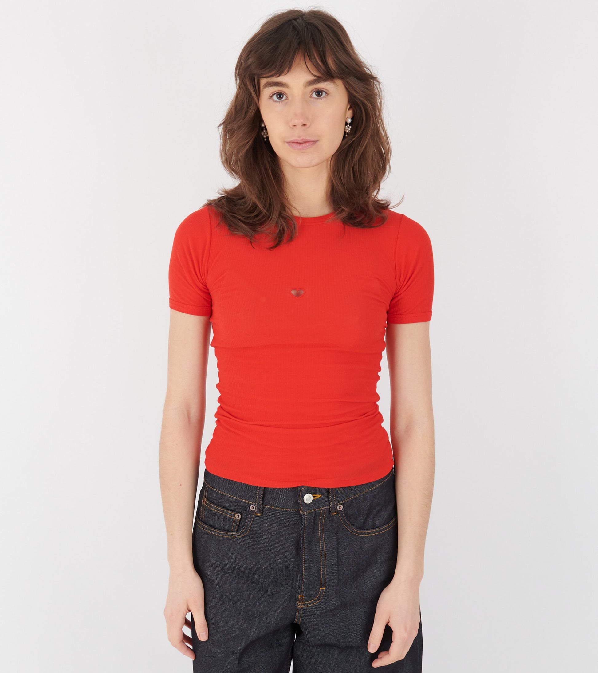 S/S Heart T-shirt My Red