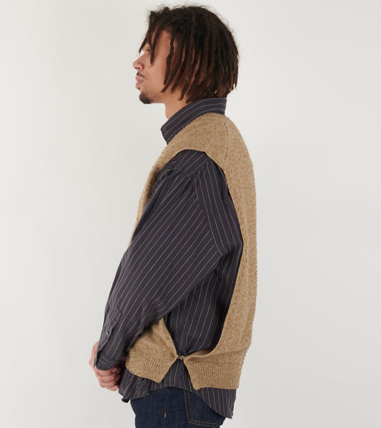 Stole Vest Dark Beige