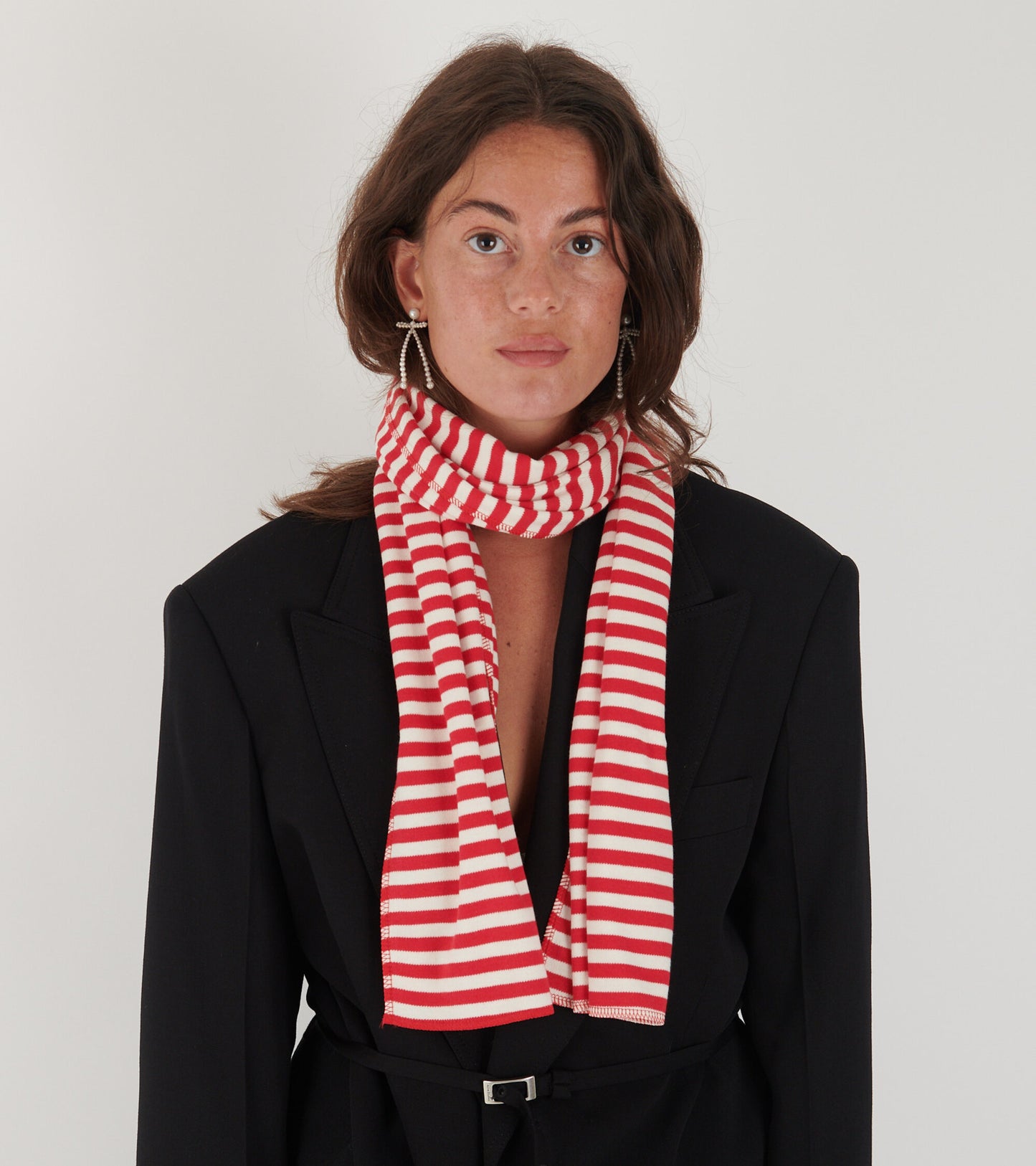 Scarf Interlock Red/Ecru
