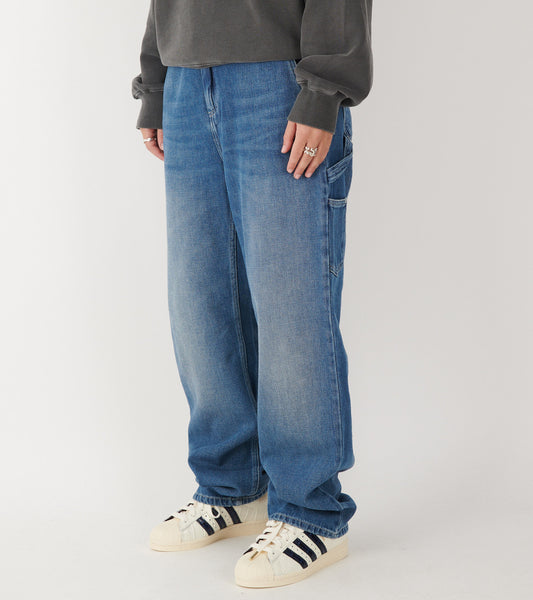 W Pierce Pant Straight Blue Dark Used Wash