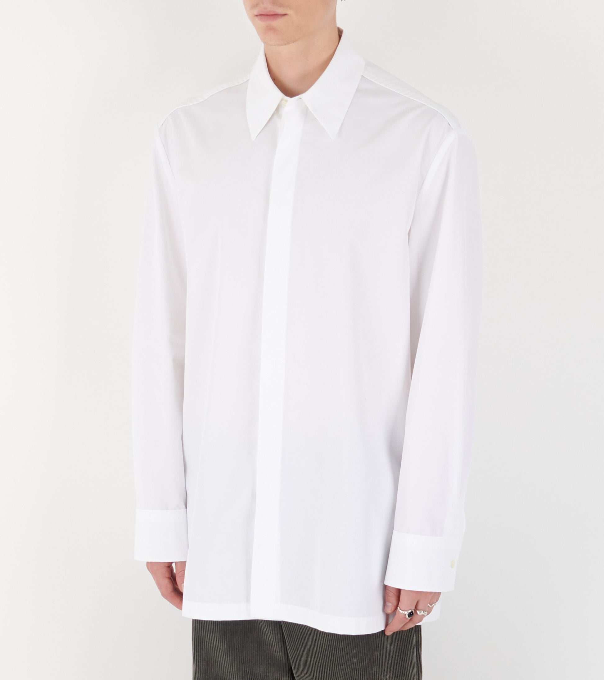 Heavy Organic Poplin Shirt White