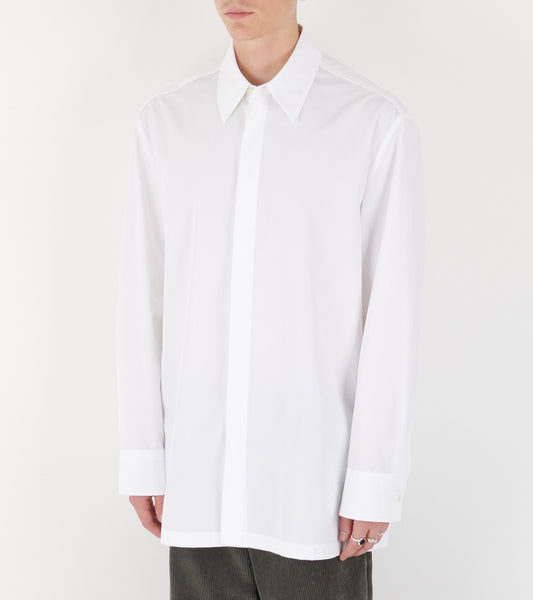 Heavy Organic Poplin Shirt White