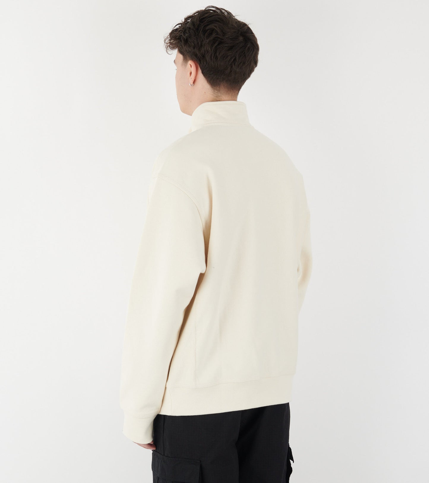 Half Zip American Script Sweatshirt Natural