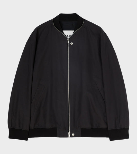 Lightweight Cotton Bomber Jacket Black