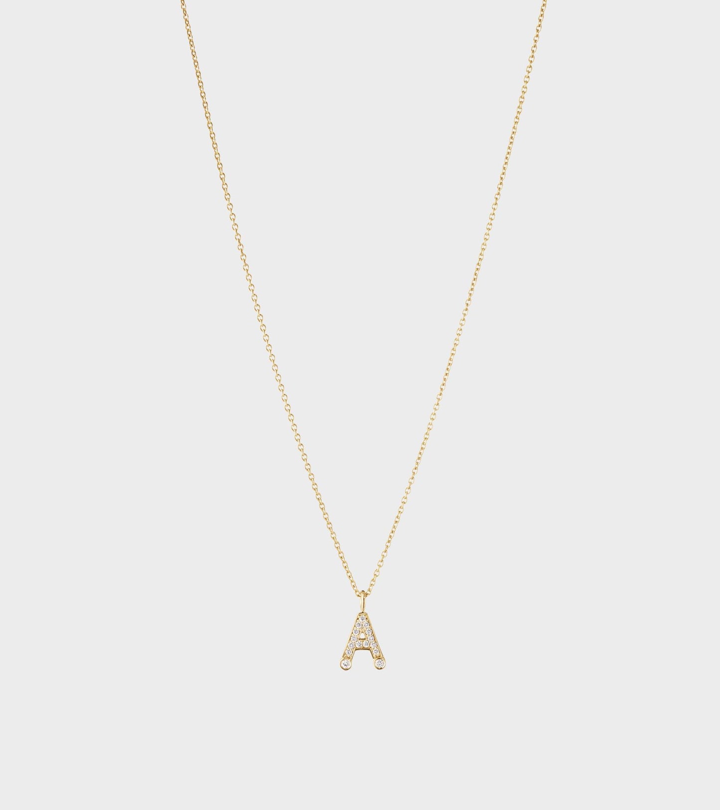 Simple A Necklace Gold