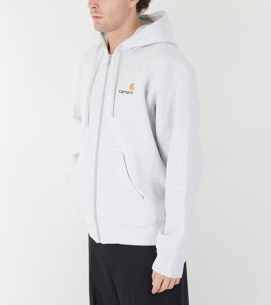 Hooded American Script Jacket Ash Heather