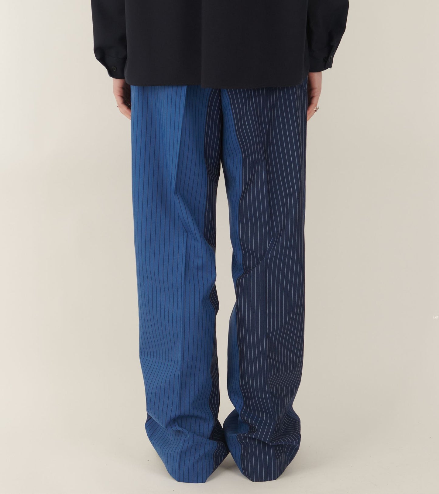 Degrade Pinstripe Wool Pants Blue Mix