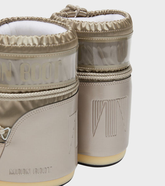 Moon Boot Icon Low Glance Satin Platinum