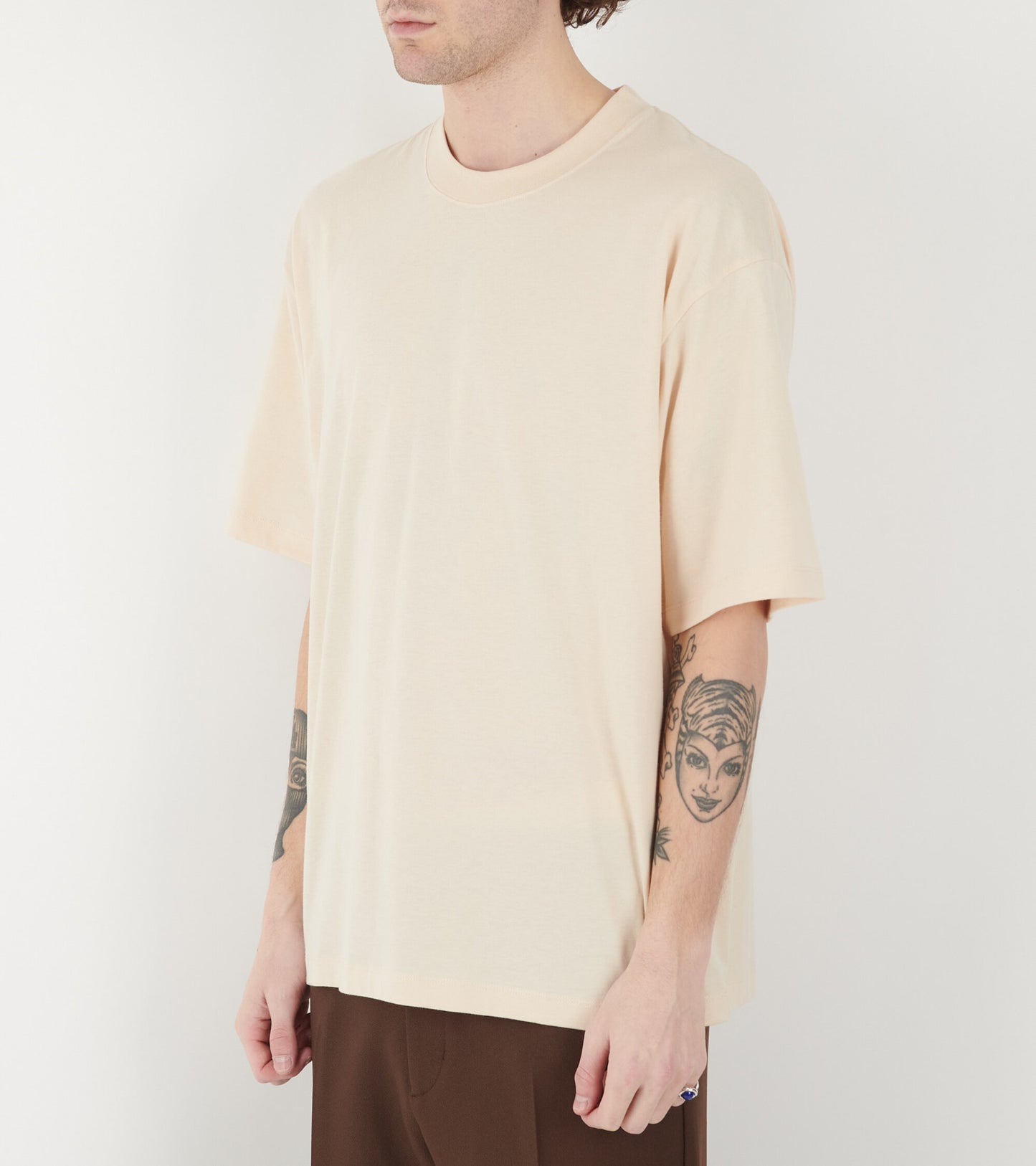 Back Logo T-shirt Cream