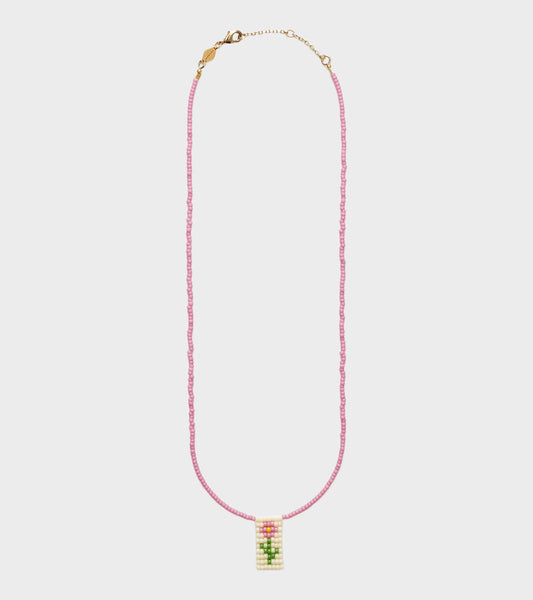 A Rose Is A Rose Necklace Pink