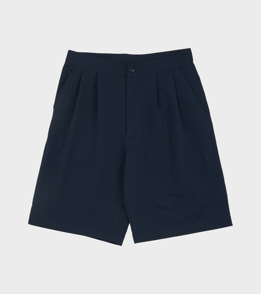 Alphadry Double Pleats Shorts Navy