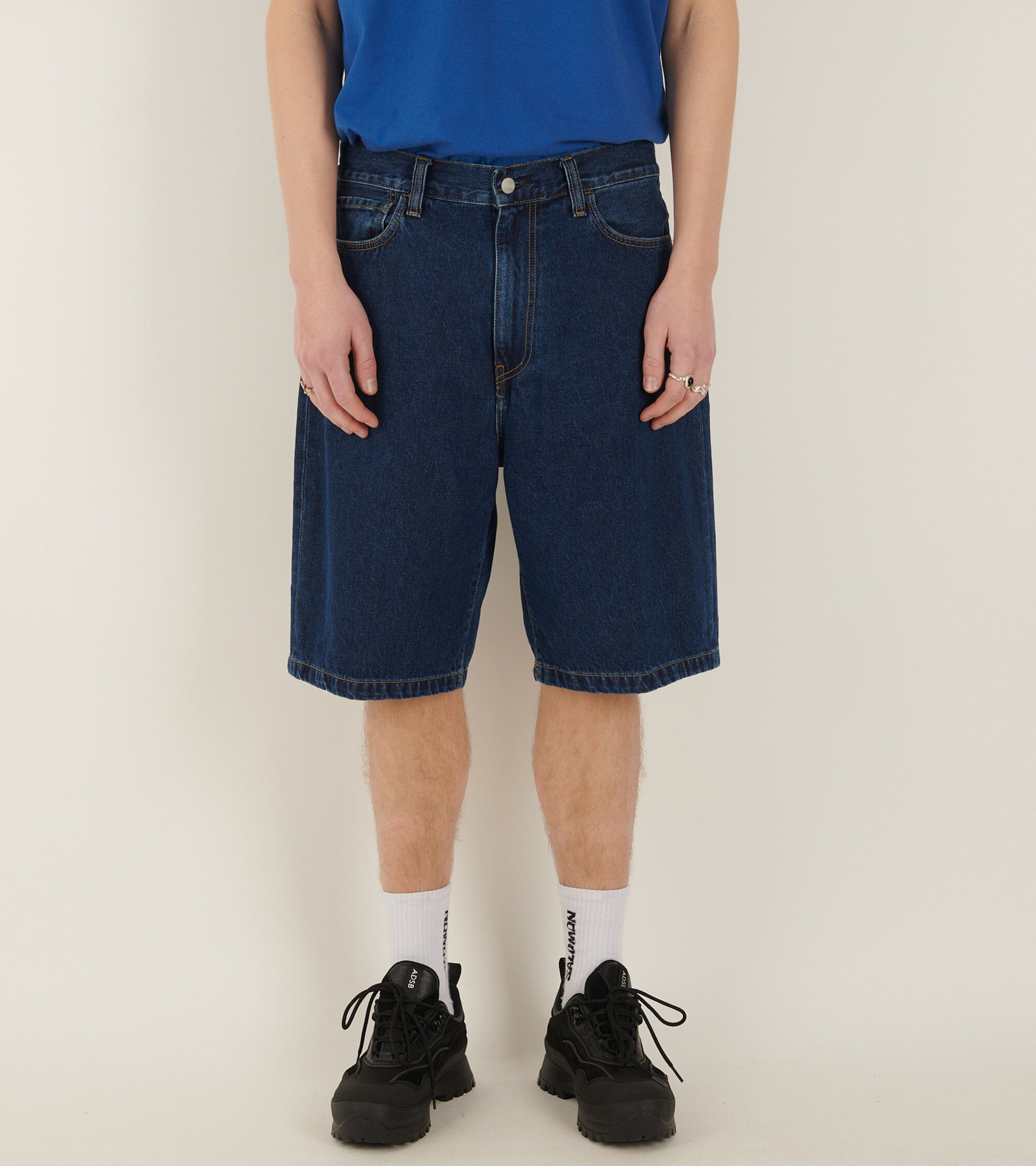 Landon Shorts Stone Washed Blue