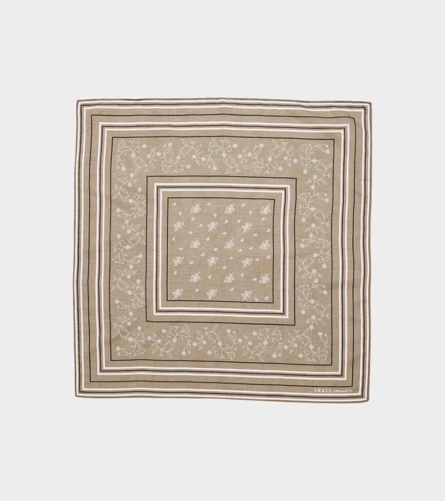 Classic Scarf Moss/White/Black