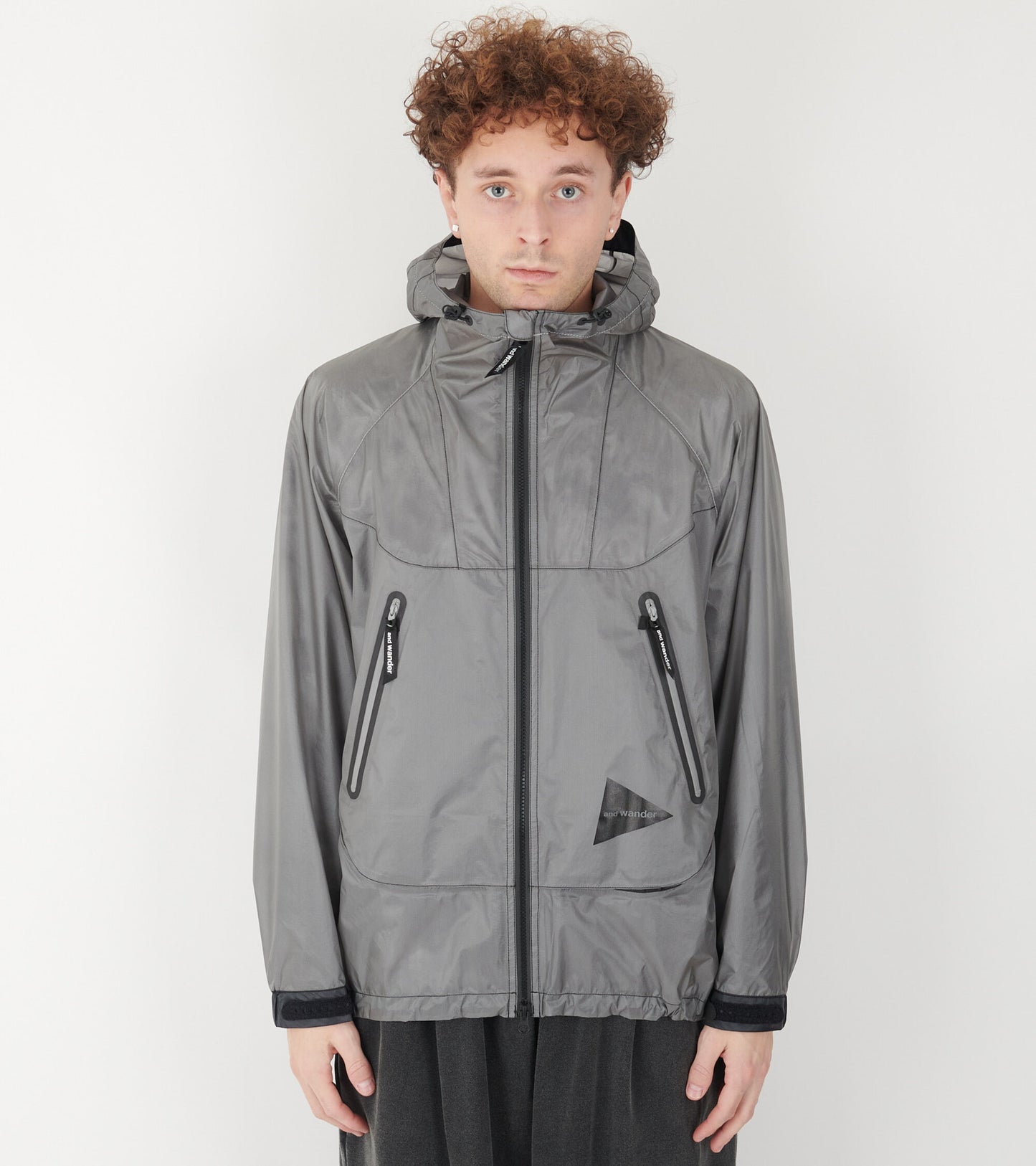 Sheer Loose Fitting Rain Jacket Grey