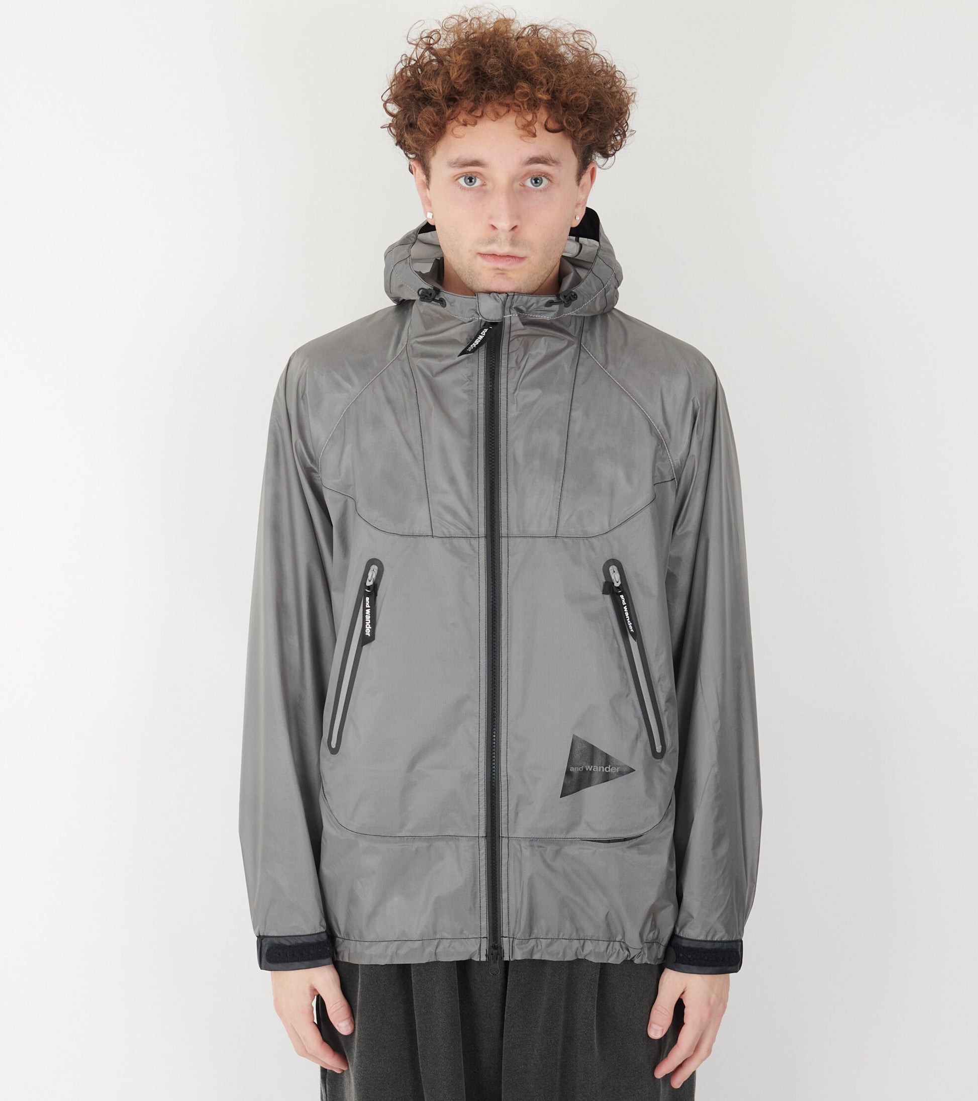 Sheer Loose Fitting Rain Jacket Grey