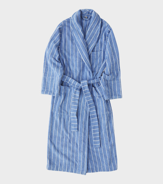 Classic Bathrobe Marseille Blue