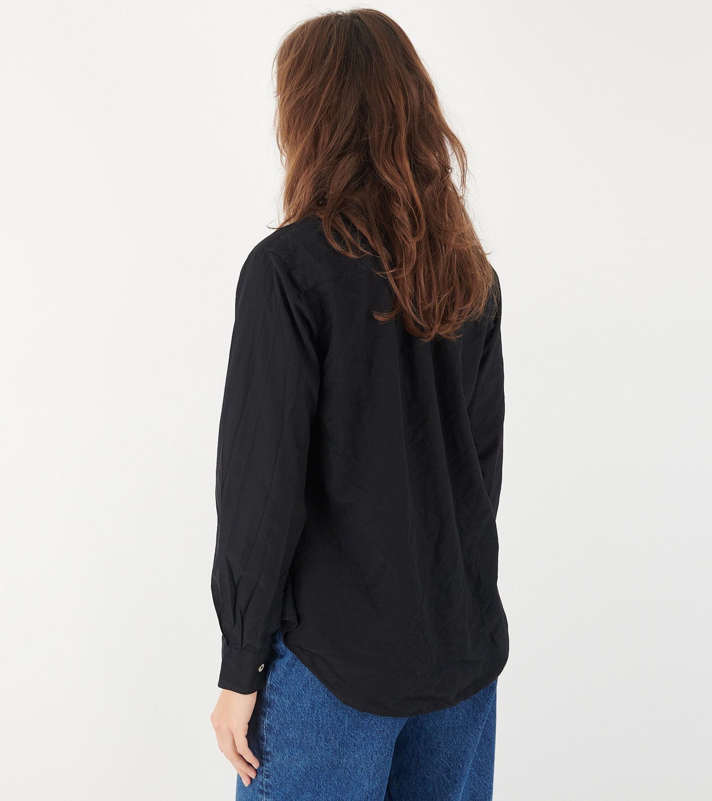 Round Collar Shirt Black