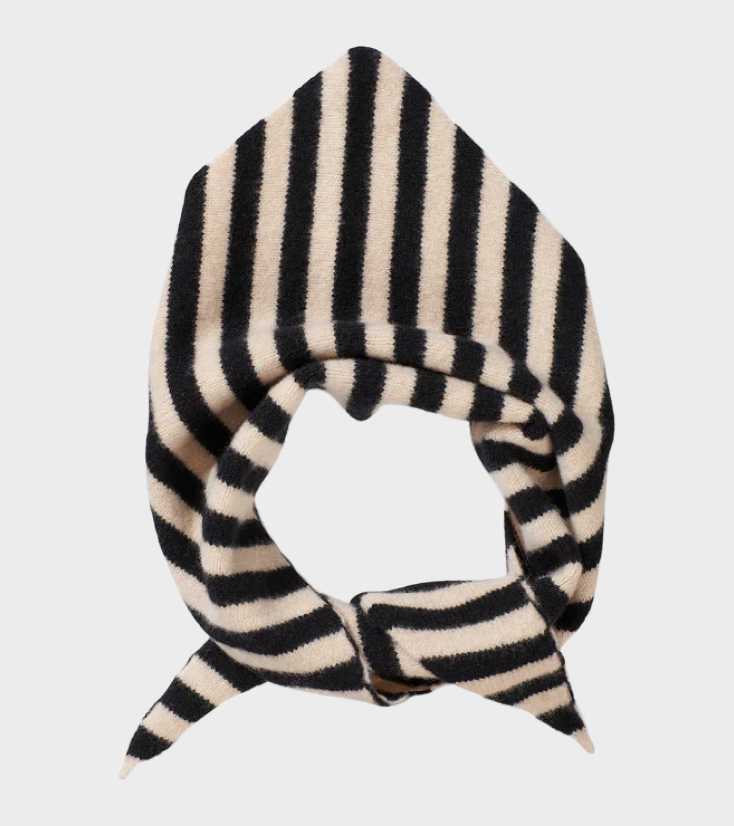 Stripe Triangle Neckerchief Black/Oatmeal