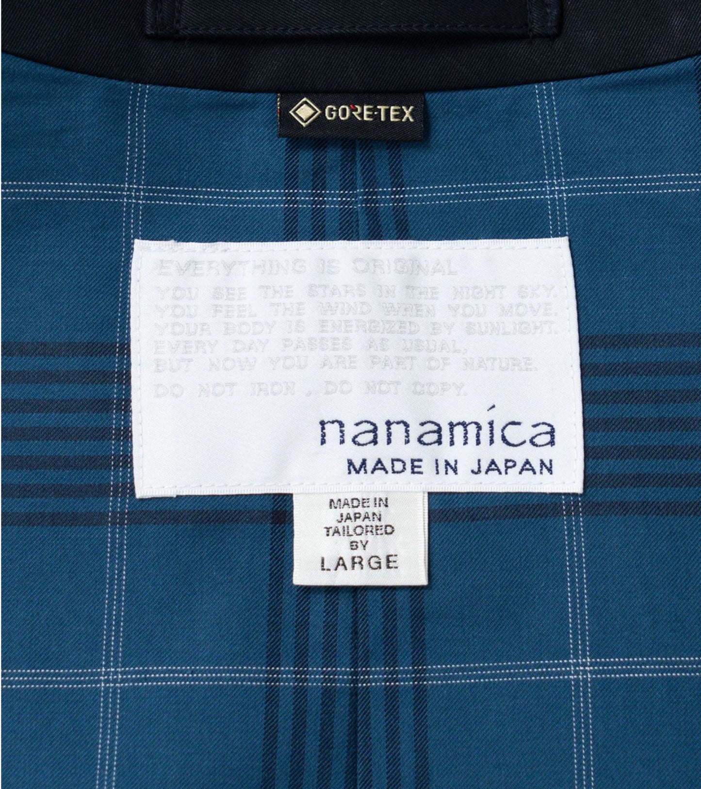 2L Cotton Gore-tex Balmacaan Coat Navy