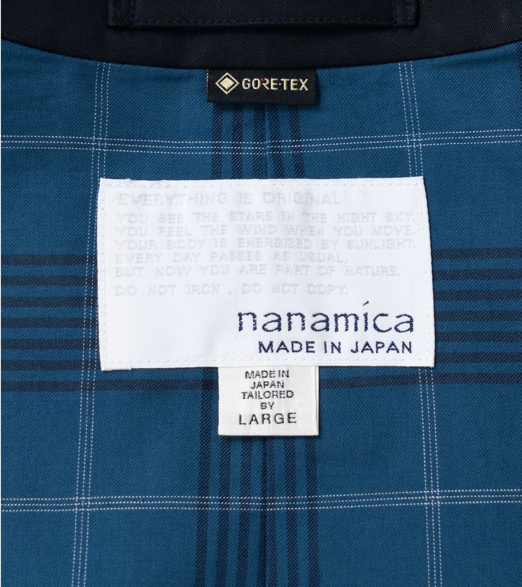 2L Cotton Gore-tex Balmacaan Coat Navy