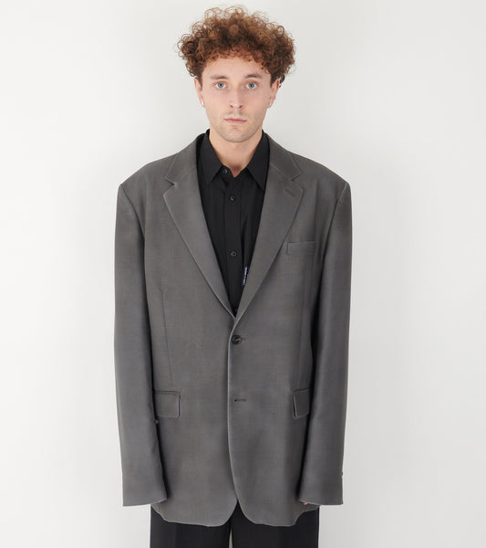 Mohair Wool Suit Jacket Dark Avion