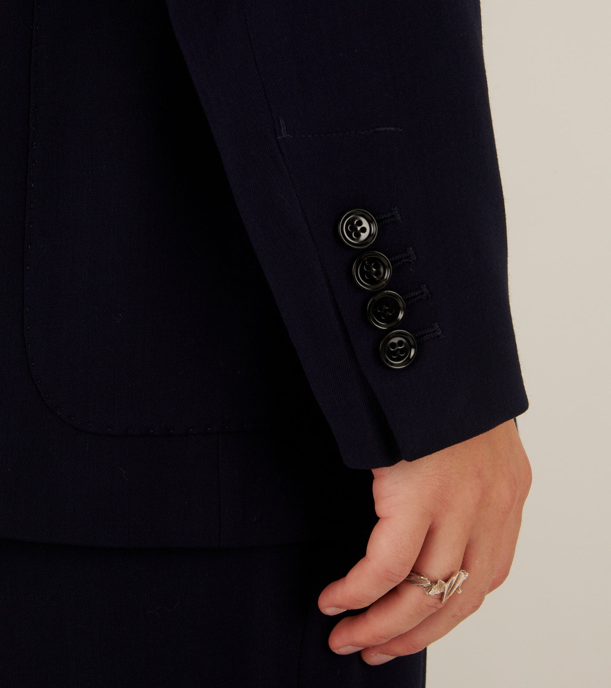 Two Buttons Jacket Night Blue
