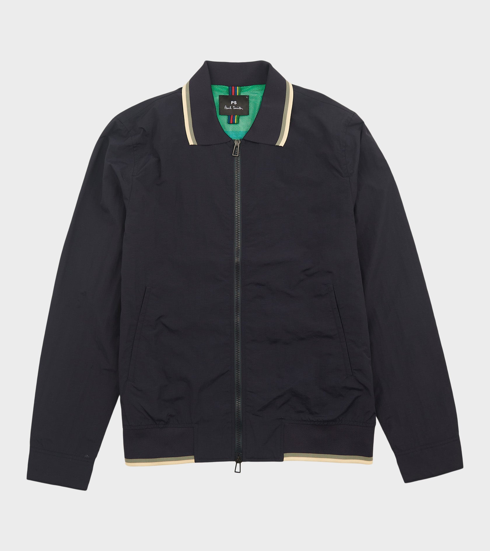 Rib Hem Harrington Jacket Navy